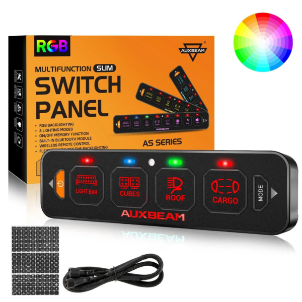 AS Series 4 Gang RGB Slim Switch Panel