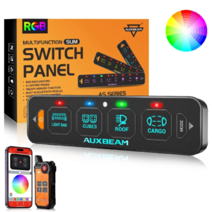 Auxbeam AS Series 4 Gang RGB Slim Switch Panel with APP&Remote Control