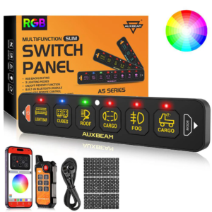 Auxbeam AS Series 6 Gang RGB Slim Switch Panel with APP&Remote Control