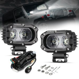 Auxbeam R4 Series  4 Inch 60W Corrugated Lens 120° Wide Beam LED Pods Lights