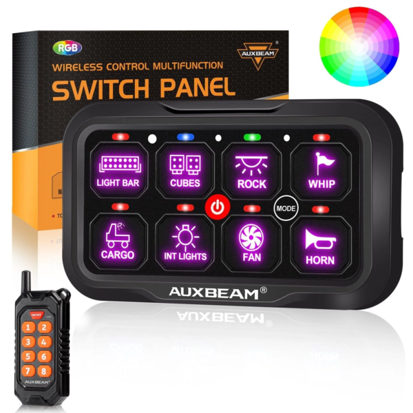 RC Series 8 Gang (RC-800) RGB Switch Panel with Remote Controller