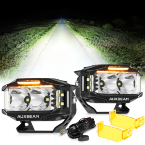 Auxbeam V-MAX  4 Inch 72W 6960LM Spot Beam Side Shooter with Amber DRL