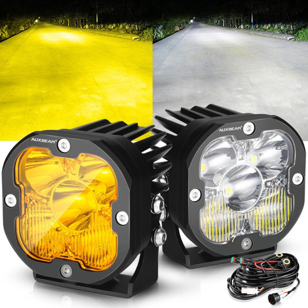Auxbeam XP-ULTRA Series 3 Inch 80W Combo Beam LED Pods Amber&White Offroad Lights