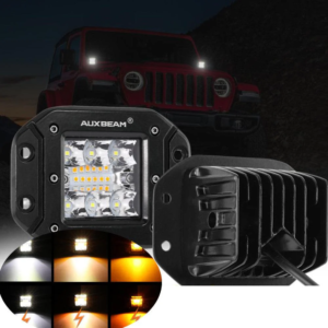Auxbeam 6 Modes 3 Inch imbedded White Amber LED Light