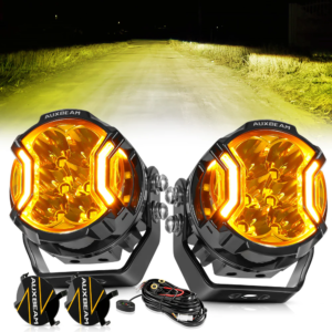 Auxbeam V-ULTRA Series  3 Inch 108W LED Side Shooter Amber Pod Lights with Amber DRL