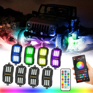 Auxbeam 8PCS RGB Rock Lights