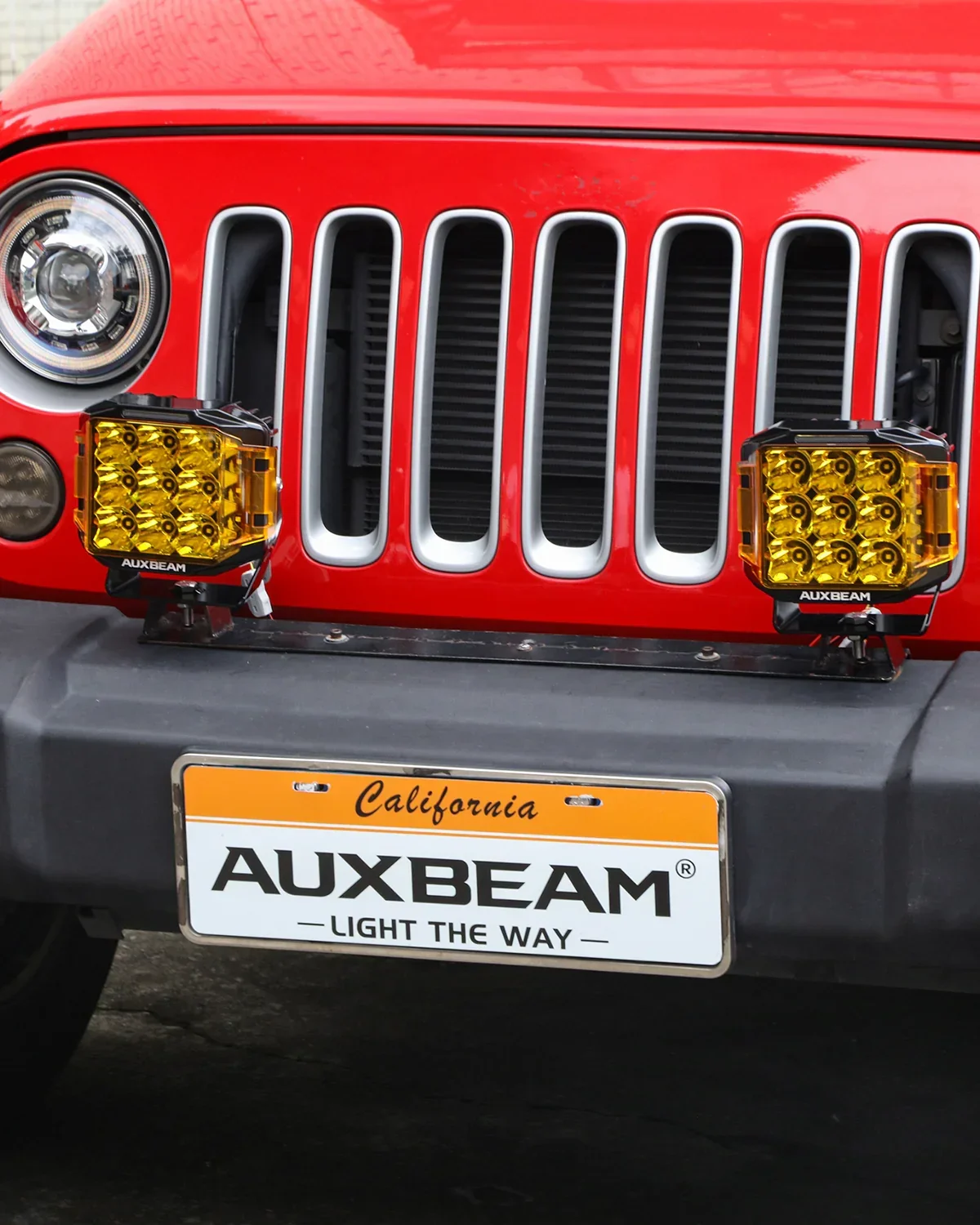 Auxbeam V-MAX Series 7 Inch 228W 26100LM Spot Beam Side Shooter LED Square Pod Lights with Amber DRL&Backlight - Image 2
