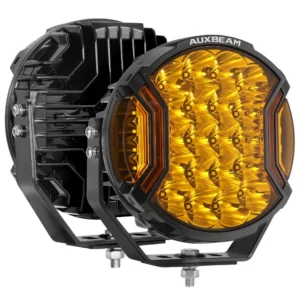 Auxbeam V-ULTRA 9 Inch 300W LED Side Shooter Amber Driving Lights with Amber DRL
