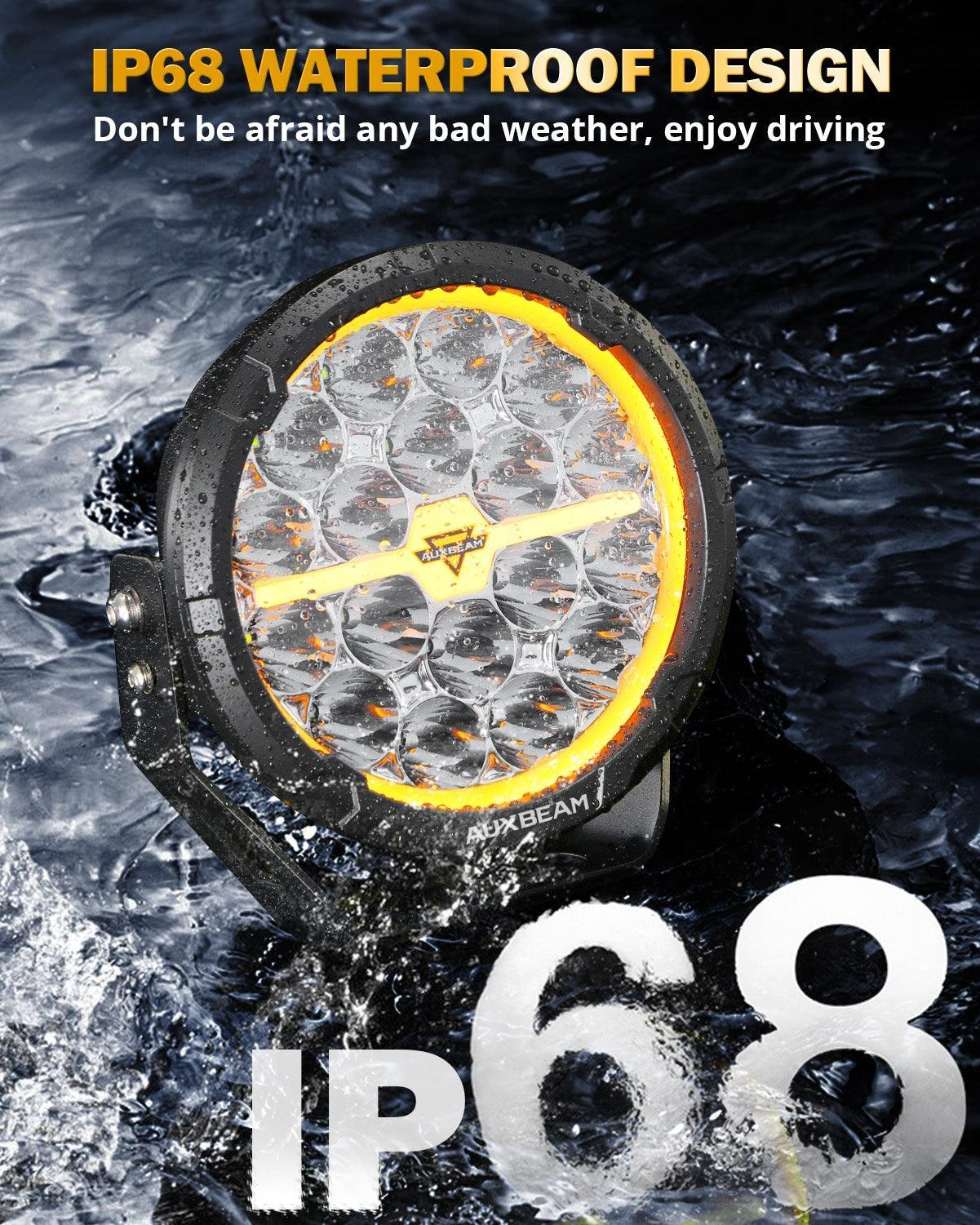 Auxbeam RAY-L Series | 7 Inch 240W 25800LM Dual DRL Offroad LED Driving Lights - Image 4
