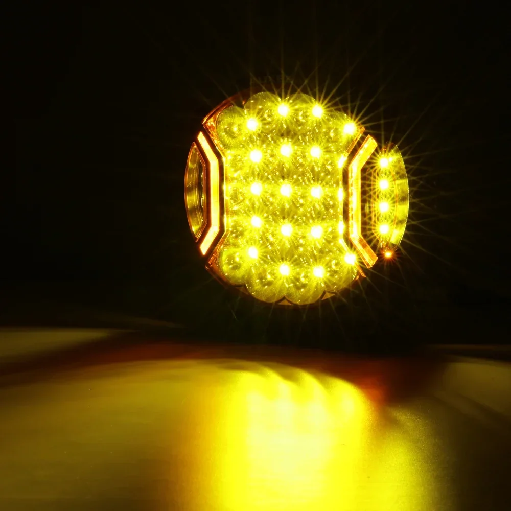 Auxbeam V-ULTRA 9 Inch 300W LED Side Shooter Amber Driving Lights with Amber DRL - Image 2