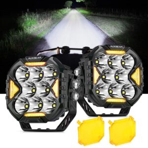 Auxbeam CUBE-Z Series 4 Inch Spot Lights with White DRL & Amber Turn Signal